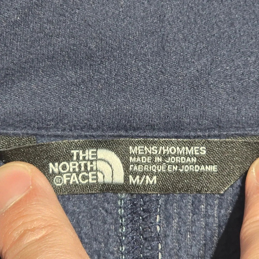 The North Face‎ WindWall Softshell Jacket Mens Medium Blue Full Zip Fleece Lined